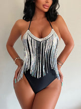 Sequin Spaghetti Strap One-Piece Swimwear