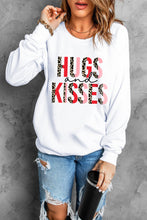 HUGS KISSES Dropped Shoulder Round Neck Sweatshirt