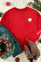 NAUGHTY NICE Heart Graphic Sweatshirt