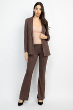 Houndstooth Notch Seamed Blazer