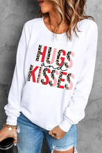 HUGS KISSES Dropped Shoulder Round Neck Sweatshirt